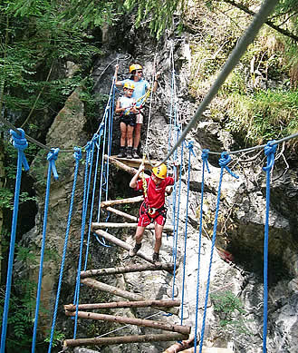 high ropes course in Gerlos, Austria, Ziller Valley Arena