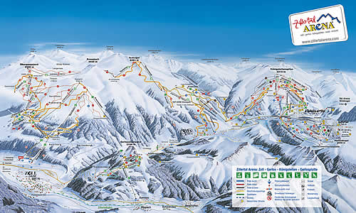 Winter panorama Ziller Valley Arena, Austria