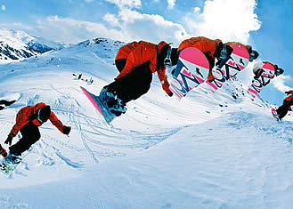 snowboarding in Hohe Tauern, Königsleiten, Silberleiten, Gerlos, Krimml, Austria, Ziller Valley Arena
