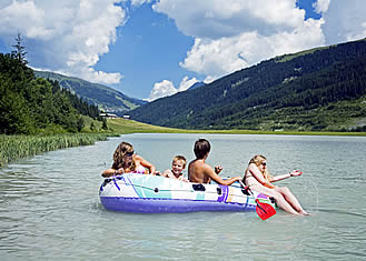 summer holiday in Austria - the storage lake near the chalet Austria, Ziller Valley Arena